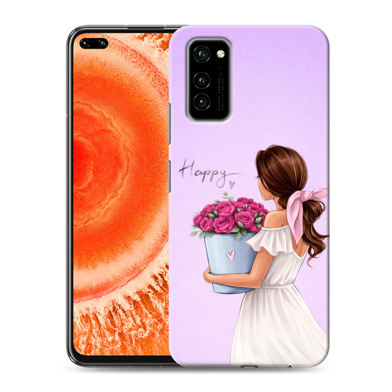 Силиконовый чехол на Huawei Honor View 30 Pro с принтом женский Силиконовый чехол на Huawei Honor View 30 Pro с принтом женский