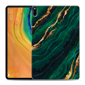 Силиконовый чехол на планшета Huawei MatePad Pro с принтом Мрамор зеленое золото Силиконовый чехол на планшета Huawei MatePad Pro с принтом Мрамор зеленое золото