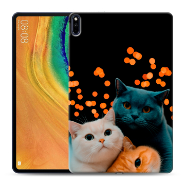 Силиконовый чехол на планшета Huawei MatePad Pro с принтом Кошки Силиконовый чехол на планшета Huawei MatePad Pro с принтом Кошки