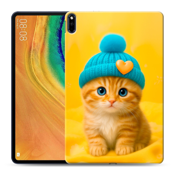 Силиконовый чехол на Huawei MatePad Pro с принтом Котенок в шапке Силиконовый чехол на Huawei MatePad Pro с принтом Котенок в шапке