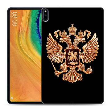 Силиконовый чехол на Huawei MatePad Pro с принтом Герб России золотой Силиконовый чехол на Huawei MatePad Pro с принтом Герб России золотой