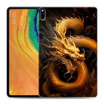 Силиконовый чехол на Huawei MatePad Pro с принтом Золотой дракон Силиконовый чехол на Huawei MatePad Pro с принтом Золотой дракон