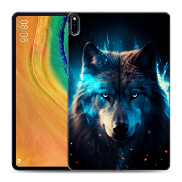 Силиконовый чехол на Huawei MatePad Pro с принтом Волк ночной
