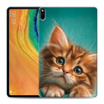 Силиконовый чехол на Huawei MatePad Pro с принтом котенок Силиконовый чехол на Huawei MatePad Pro с принтом котенок