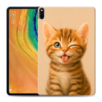 Силиконовый чехол на Huawei MatePad Pro с принтом котенок Силиконовый чехол на Huawei MatePad Pro с принтом котенок