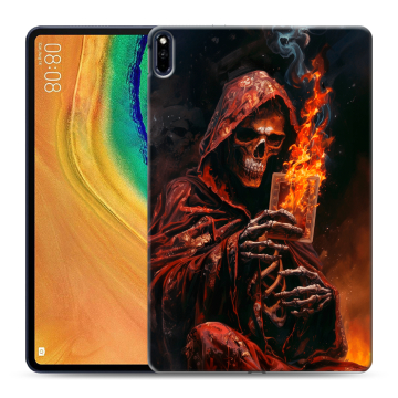 Силиконовый чехол на Huawei MatePad Pro с принтом Скелет и карты Силиконовый чехол на Huawei MatePad Pro с принтом Скелет и карты