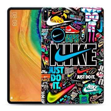 Силиконовый чехол на Huawei MatePad Pro с принтом найк nike черный Силиконовый чехол на Huawei MatePad Pro с принтом найк nike черный