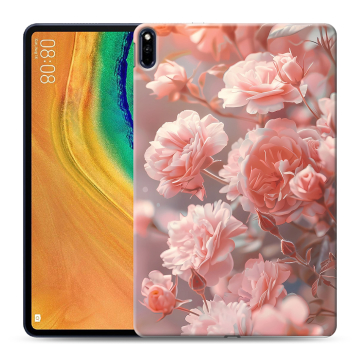 Силиконовый чехол на Huawei MatePad Pro с принтом Розовые розы Силиконовый чехол на Huawei MatePad Pro с принтом Розовые розы