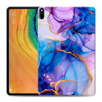 Силиконовый чехол на Huawei MatePad Pro с принтом синий мрамор Силиконовый чехол на Huawei MatePad Pro с принтом синий мрамор
