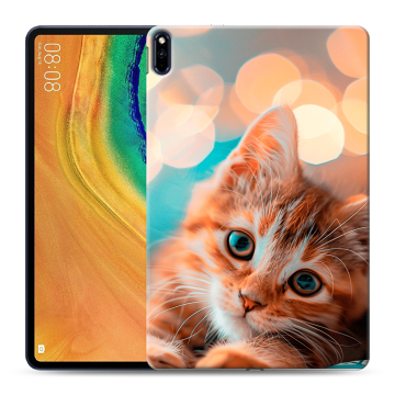 Силиконовый чехол на Huawei MatePad Pro с принтом котик Силиконовый чехол на Huawei MatePad Pro с принтом котик