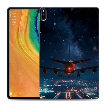 Силиконовый чехол на Huawei MatePad Pro с принтом самолет Силиконовый чехол на Huawei MatePad Pro с принтом самолет