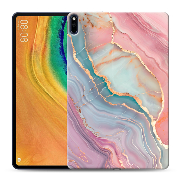 Силиконовый чехол на Huawei MatePad Pro с принтом розовый мрамор Силиконовый чехол на Huawei MatePad Pro с принтом розовый мрамор