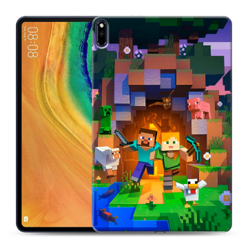 Силиконовый чехол на Huawei MatePad Pro с принтом Майнкрафт Minecraft Силиконовый чехол на Huawei MatePad Pro с принтом Майнкрафт Minecraft