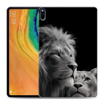 Силиконовый чехол на Huawei MatePad Pro с принтом Лев кошки