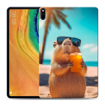 Силиконовый чехол на Huawei MatePad Pro с принтом Капибара