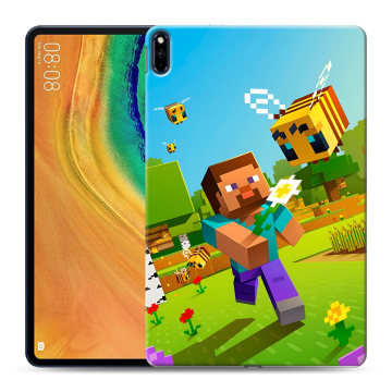 Силиконовый чехол на Huawei MatePad Pro с принтом Майнкрафт Minecraft