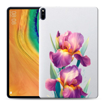Силиконовый чехол на Huawei MatePad Pro с принтом Цветы орхидеи