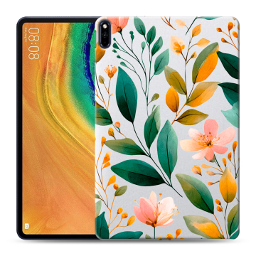 Силиконовый чехол на Huawei MatePad Pro с принтом Цветы паттерн
