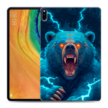 Силиконовый чехол на Huawei MatePad Pro с принтом Медведь