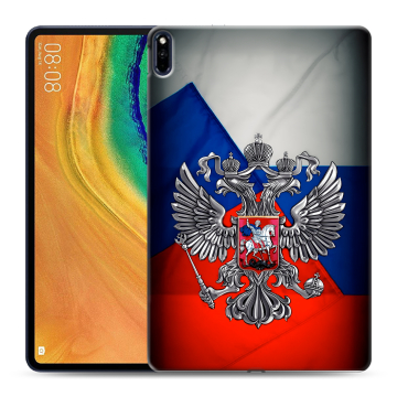 Силиконовый чехол на Huawei MatePad Pro с принтом Флаг России Силиконовый чехол на Huawei MatePad Pro с принтом Флаг России