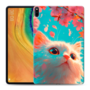 Силиконовый чехол на Huawei MatePad Pro с принтом Красивый кот