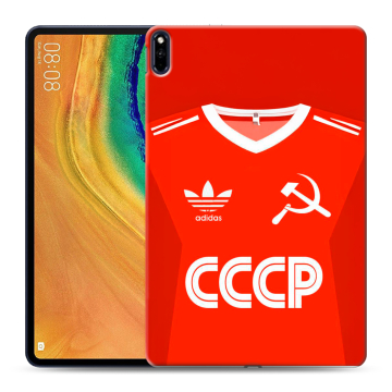 Силиконовый чехол на Huawei MatePad Pro с принтом Флаг Герб СССР
