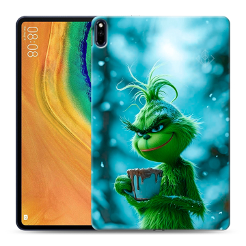 Силиконовый чехол на Huawei MatePad Pro с принтом Новый год гринч