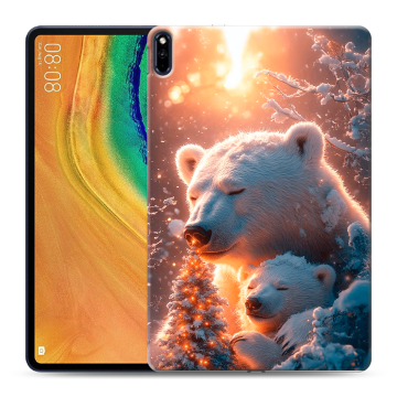 Силиконовый чехол на Huawei MatePad Pro с принтом Новый год