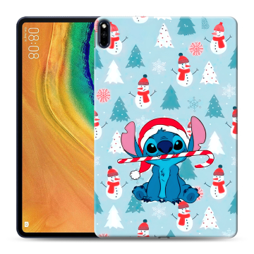 Силиконовый чехол на Huawei MatePad Pro с принтом Стич Новый год
