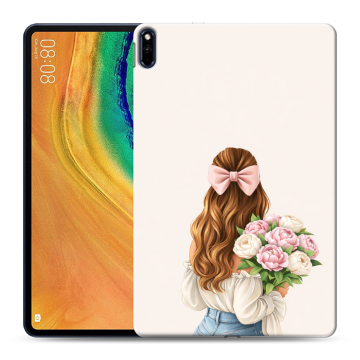 Силиконовый чехол на Huawei MatePad Pro с принтом женский Силиконовый чехол на Huawei MatePad Pro с принтом женский