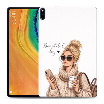 Силиконовый чехол на Huawei MatePad Pro с принтом женский Силиконовый чехол на Huawei MatePad Pro с принтом женский