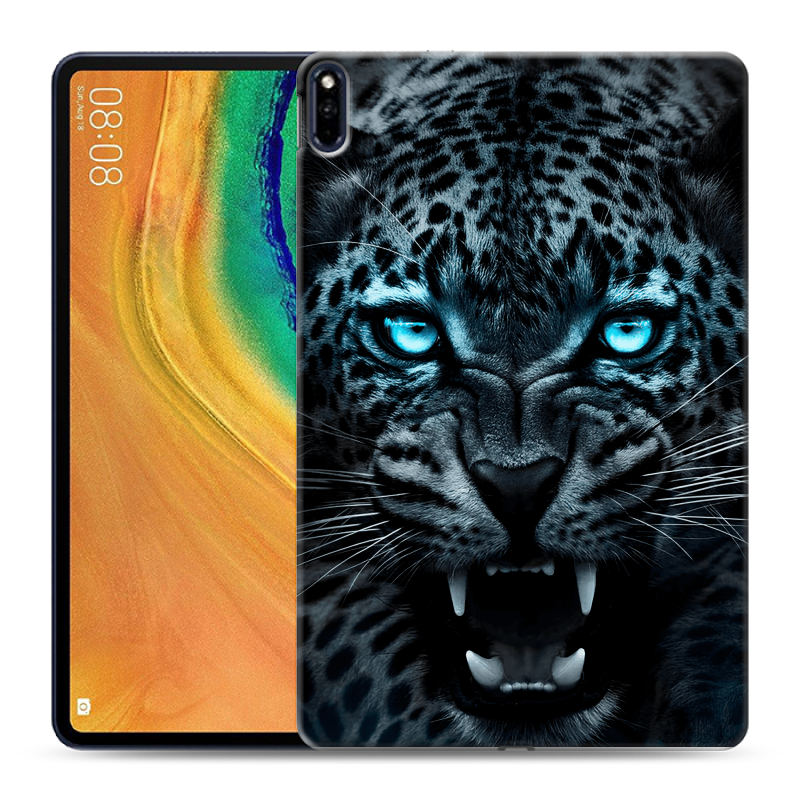 Силиконовый чехол на Huawei MatePad Pro с принтом Темный леопард Силиконовый чехол на Huawei MatePad Pro с принтом Темный леопард