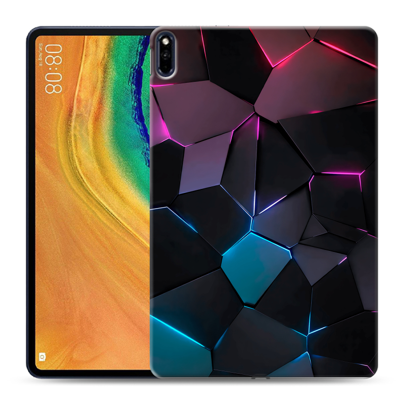 Силиконовый чехол на Huawei MatePad Pro с принтом Геометрия неона Силиконовый чехол на Huawei MatePad Pro с принтом Геометрия неона