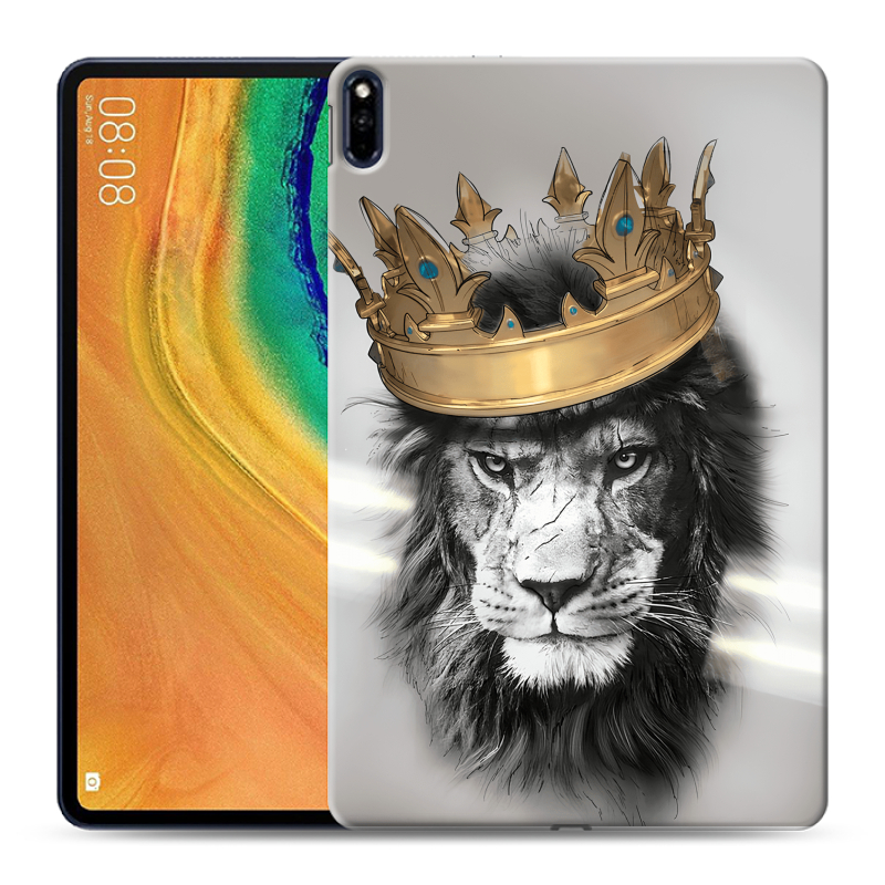 Силиконовый чехол на Huawei MatePad Pro с принтом Лев с короной Силиконовый чехол на Huawei MatePad Pro с принтом Лев с короной