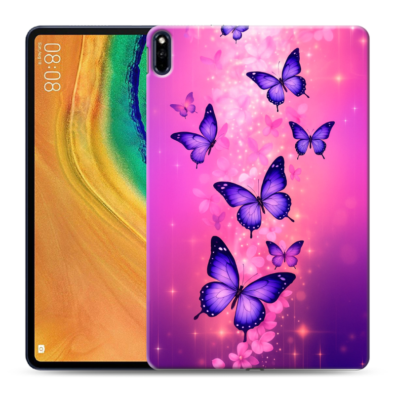 Силиконовый чехол на Huawei MatePad Pro с принтом Бабочки Силиконовый чехол на Huawei MatePad Pro с принтом Бабочки