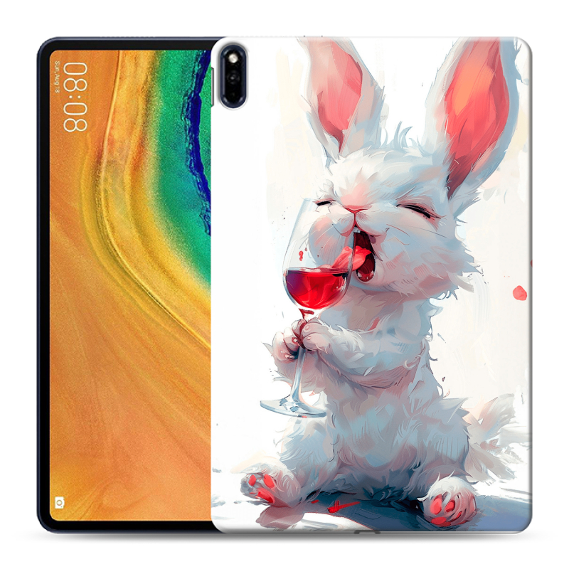 Силиконовый противоударный чехол на Huawei MatePad Pro с принтом кролик зайчик Силиконовый противоударный чехол на Huawei MatePad Pro с принтом кролик зайчик