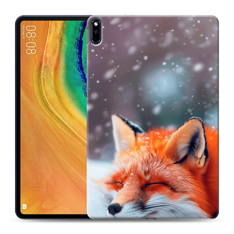 Силиконовый чехол на Huawei MatePad Pro с принтом лиса Силиконовый чехол на Huawei MatePad Pro с принтом лиса