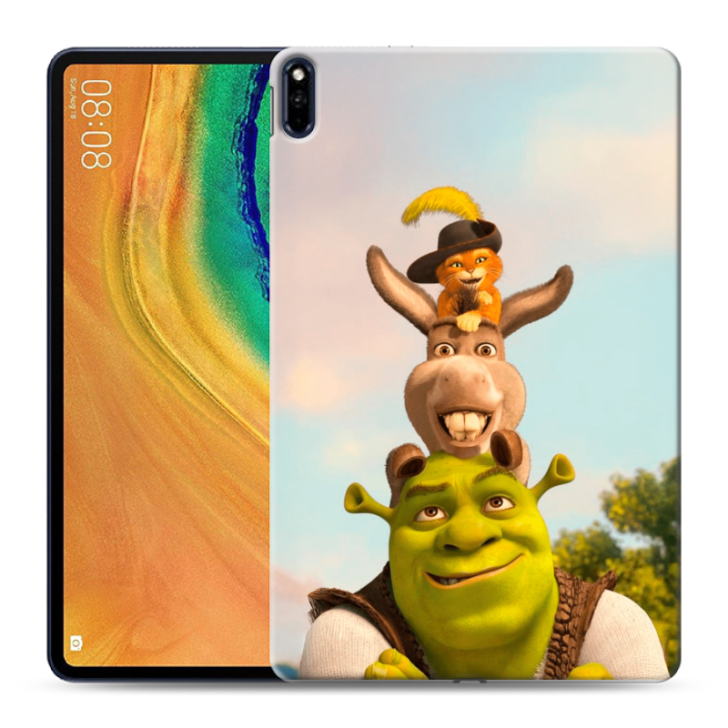Силиконовый противоударный чехол на Huawei MatePad Pro с принтом Шрек Shrek Силиконовый противоударный чехол на Huawei MatePad Pro с принтом Шрек Shrek