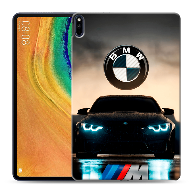 Силиконовый противоударный чехол на Huawei MatePad Pro с принтом БМВ BMW Силиконовый противоударный чехол на Huawei MatePad Pro с принтом БМВ BMW