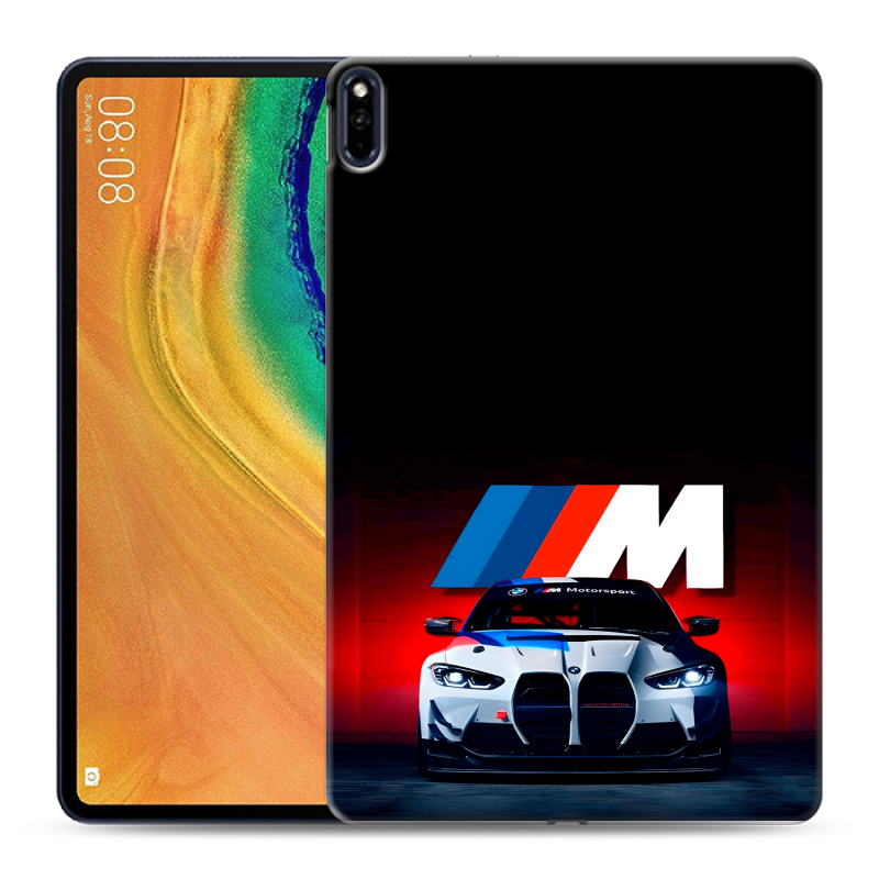 Силиконовый противоударный чехол на Huawei MatePad Pro с принтом БМВ BMW Силиконовый противоударный чехол на Huawei MatePad Pro с принтом БМВ BMW