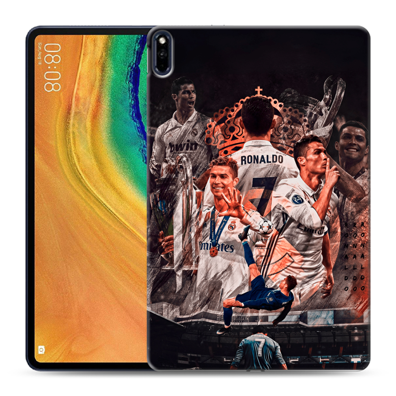 Силиконовый противоударный чехол на Huawei MatePad Pro с принтом Реал Роналдо Real Ronaldo Силиконовый противоударный чехол на Huawei MatePad Pro с принтом Реал Роналдо Real Ronaldo