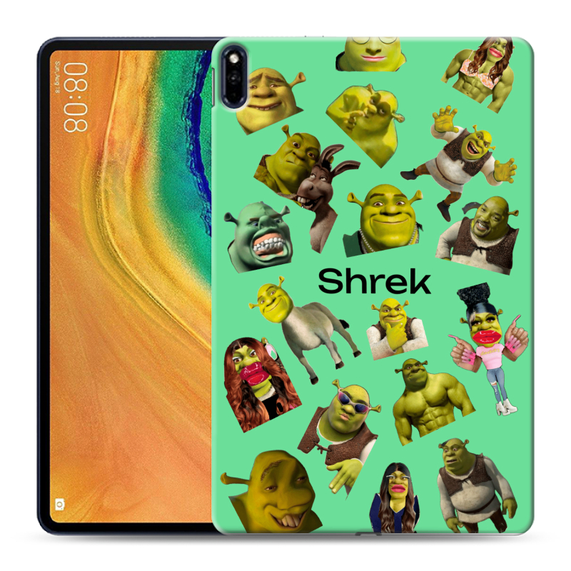 Силиконовый противоударный чехол на Huawei MatePad Pro с принтом Шрек Shrek Силиконовый противоударный чехол на Huawei MatePad Pro с принтом Шрек Shrek