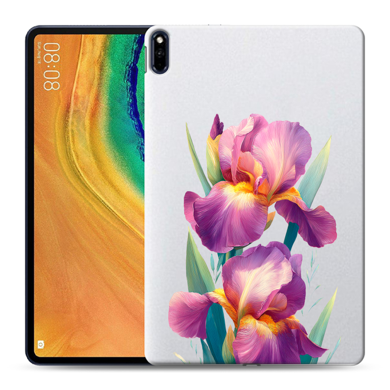 Силиконовый противоударный чехол на Huawei MatePad Pro с принтом Цветы орхидеи Силиконовый противоударный чехол на Huawei MatePad Pro с принтом Цветы орхидеи