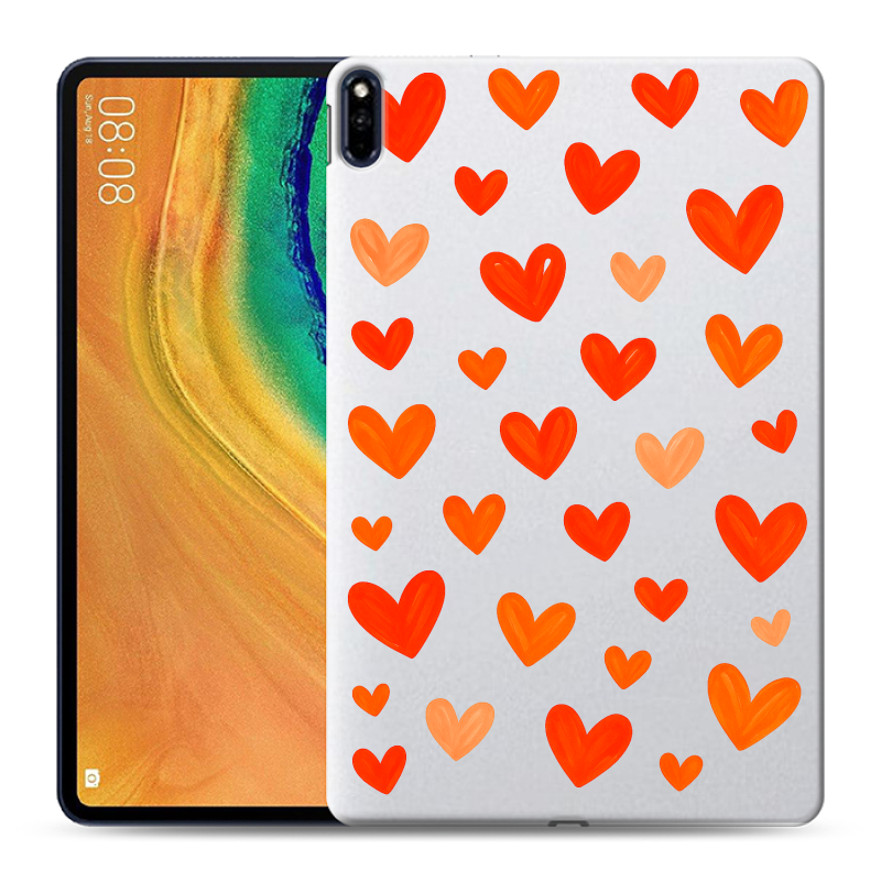 Силиконовый чехол на Huawei MatePad Pro с принтом Сердечки Силиконовый чехол на Huawei MatePad Pro с принтом Сердечки