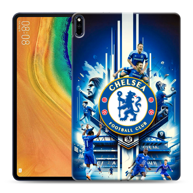 Силиконовый противоударный чехол на Huawei MatePad Pro с принтом Chelsea Челси Силиконовый противоударный чехол на Huawei MatePad Pro с принтом Chelsea Челси