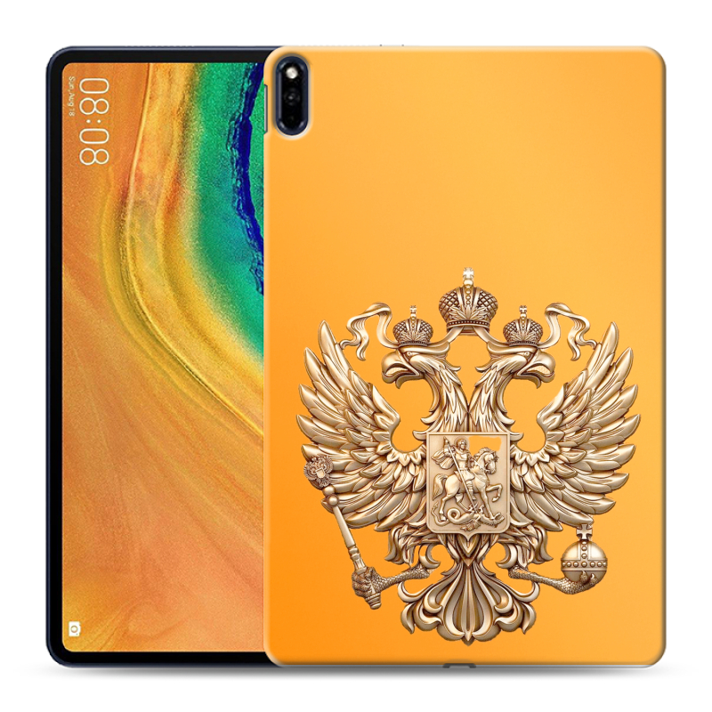Силиконовый чехол на Huawei MatePad Pro с принтом Герб Флаг России Силиконовый чехол на Huawei MatePad Pro с принтом Герб Флаг России