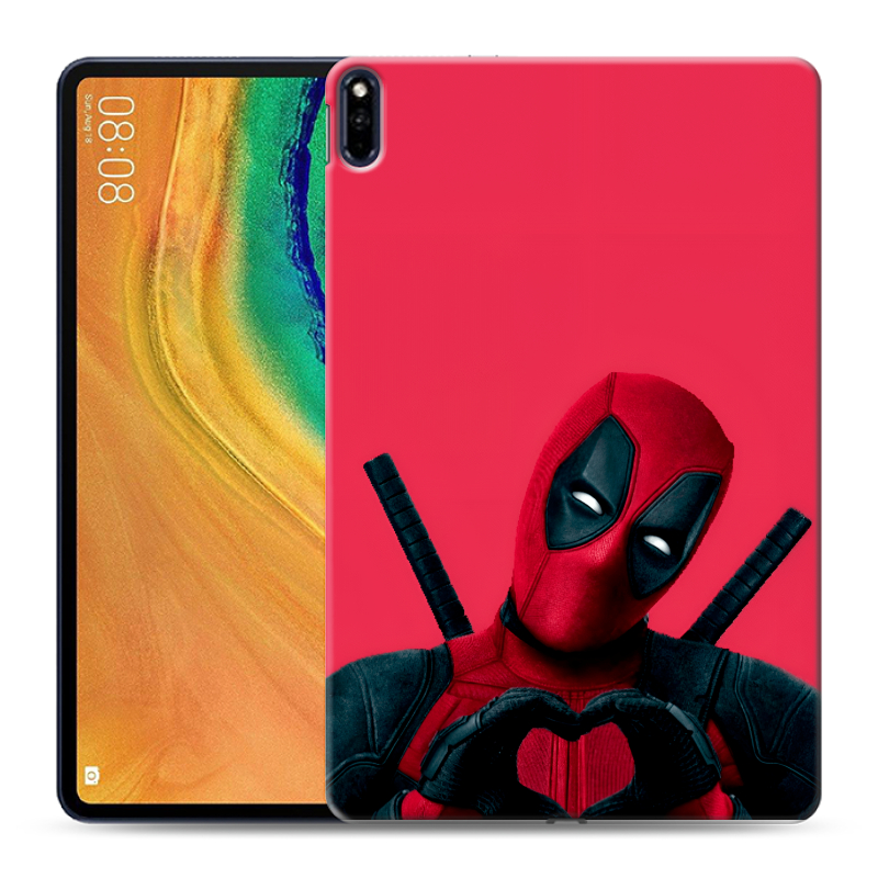 Силиконовый противоударный чехол на Huawei MatePad Pro с принтом Дедпул Deadpool Силиконовый противоударный чехол на Huawei MatePad Pro с принтом Дедпул Deadpool