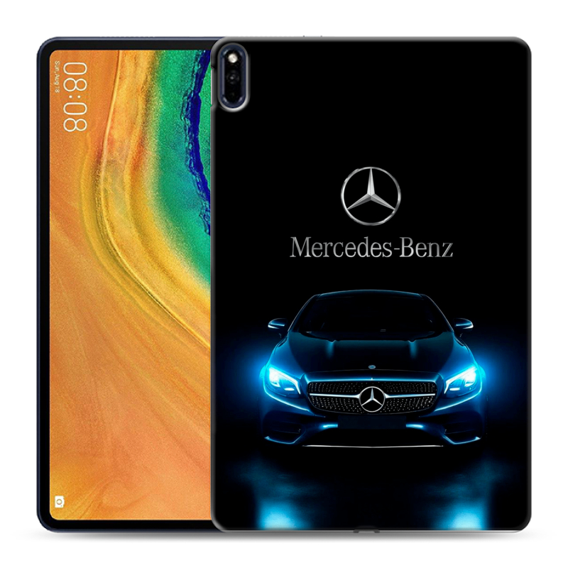 Силиконовый противоударный чехол на Huawei MatePad Pro с принтом Mercedes Мерседес Силиконовый противоударный чехол на Huawei MatePad Pro с принтом Mercedes Мерседес