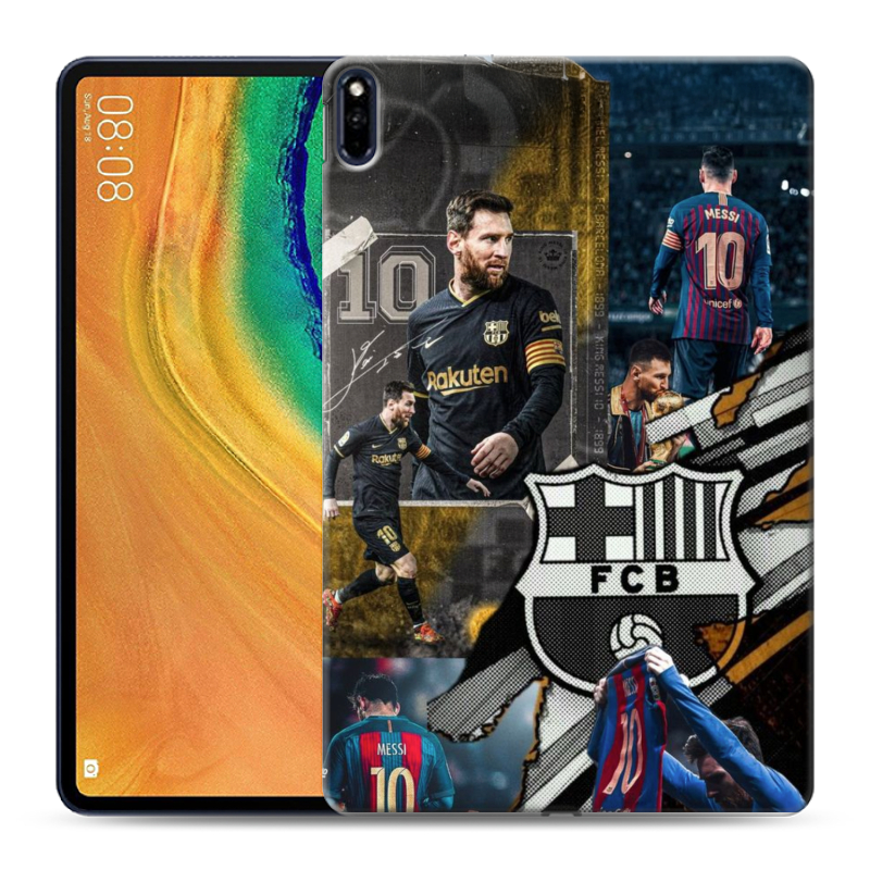 Силиконовый чехол на Huawei MatePad Pro с принтом Messi Barcelona Силиконовый чехол на Huawei MatePad Pro с принтом Messi Barcelona