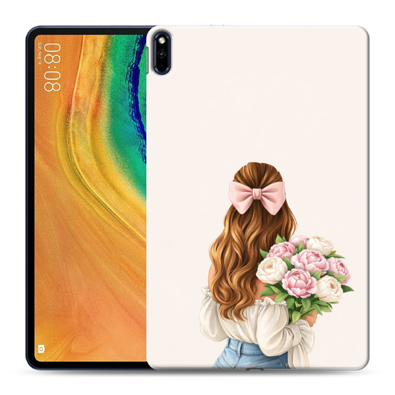Силиконовый чехол на Huawei MatePad Pro с принтом женский Силиконовый чехол на Huawei MatePad Pro с принтом женский